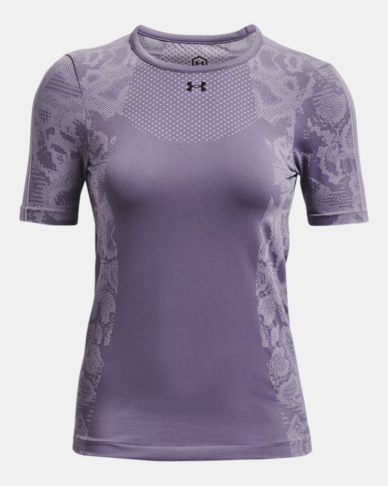 Women's UA RUSH™ HeatGear® Seamless Short Sleeve, Pink, pdpMainDesktop image number 5